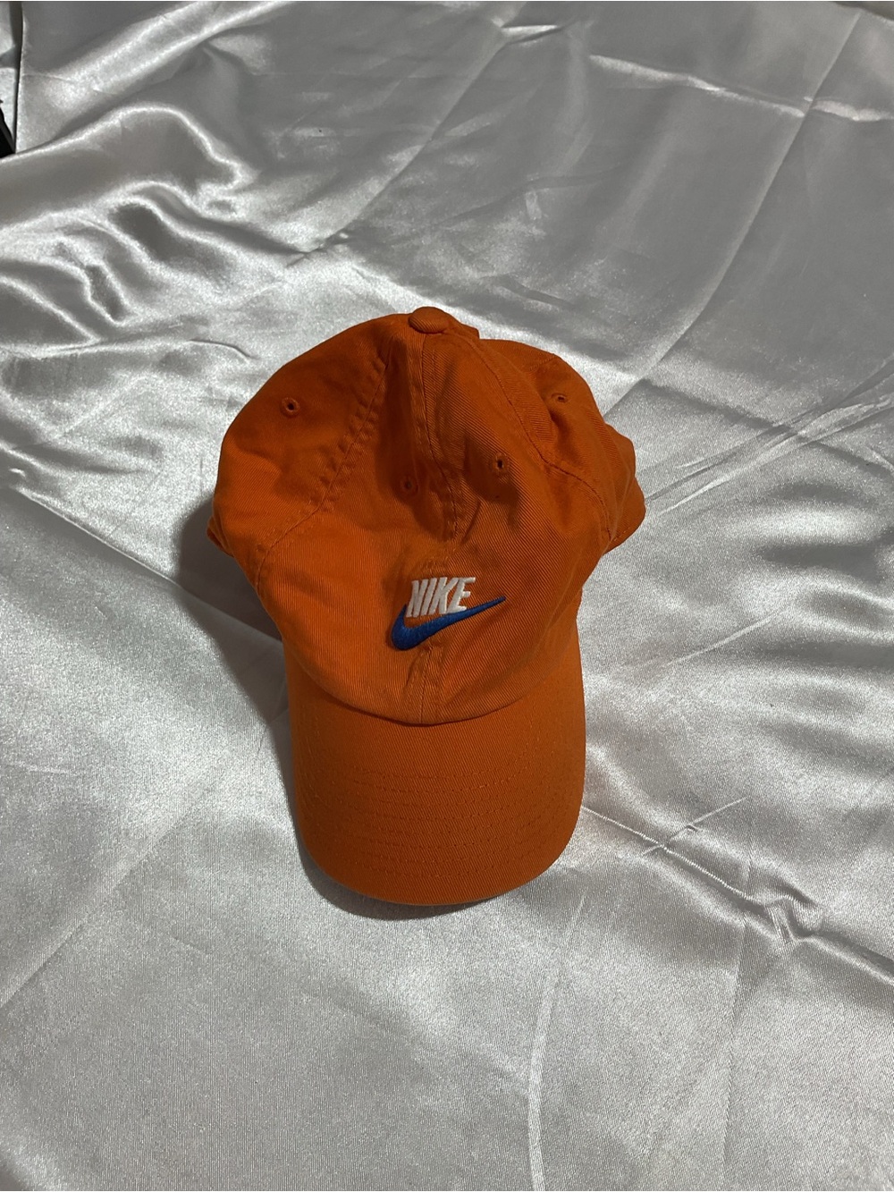 Nike Orange Cap with Blue Swoosh - Men's Casual Hat